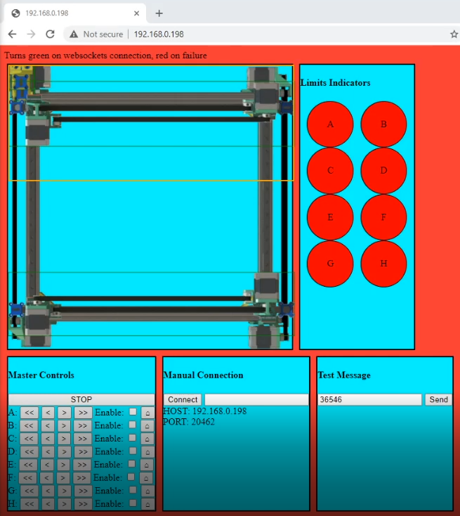 CSCE 462 - Webapp Control of Stepper Motors