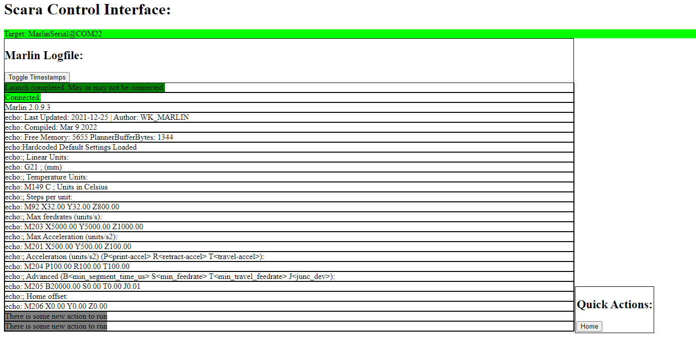 Early Version of webapp interface